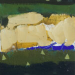 2022, Pétales en crème, oil on panel, 8x6 inches